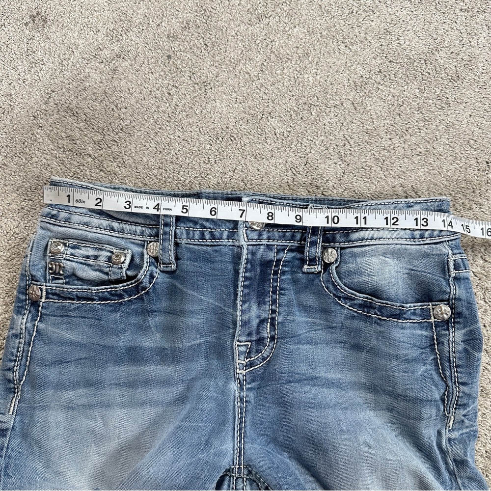 Miss Me Women’s Hailey Skinny Jeans Low Rise Embellished in Medium Wash 29 - Picture 12 of 16